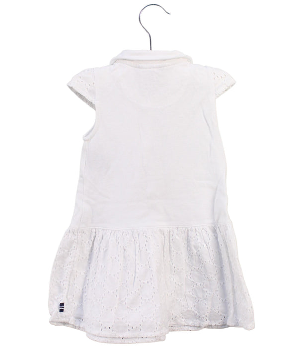 A White Short Sleeve Dresses from Nautica in size 12-18M for girl. (Back View)