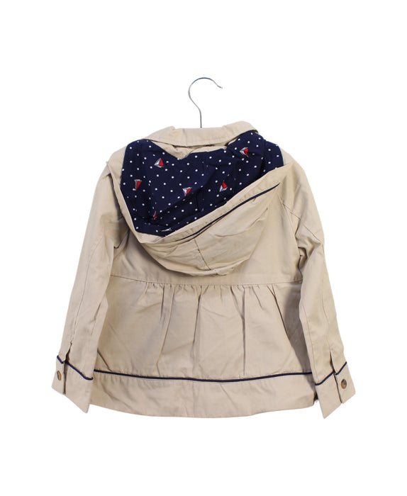 A Brown Coats from Nautica in size 3T for girl. (Back View)