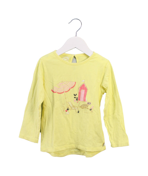 A Yellow Long Sleeve Tops from La Compagnie des Petits in size 3T for girl. (Front View)