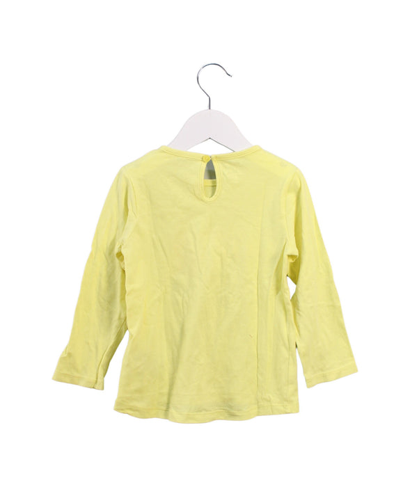 A Yellow Long Sleeve Tops from La Compagnie des Petits in size 3T for girl. (Back View)