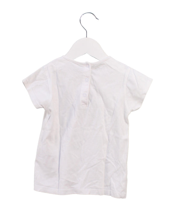 A White Short Sleeve Tops from La Compagnie des Petits in size 3T for girl. (Back View)