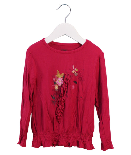 A Red Long Sleeve Tops from La Compagnie des Petits in size 3T for girl. (Front View)
