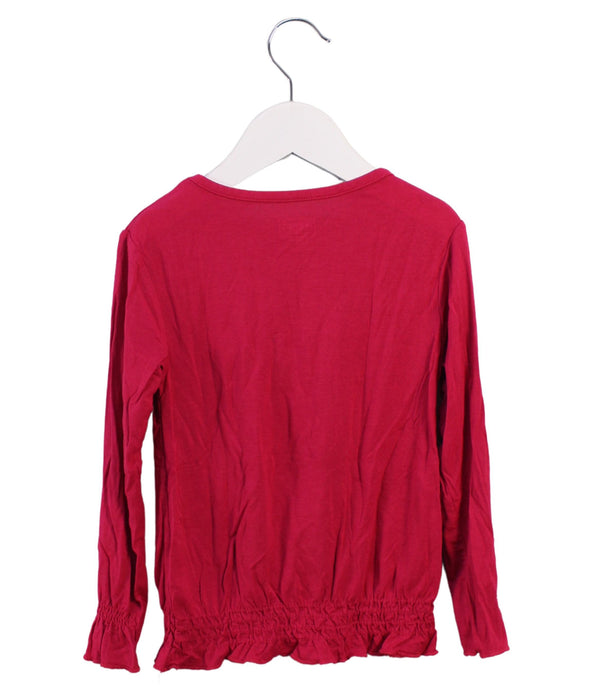 A Red Long Sleeve Tops from La Compagnie des Petits in size 3T for girl. (Back View)