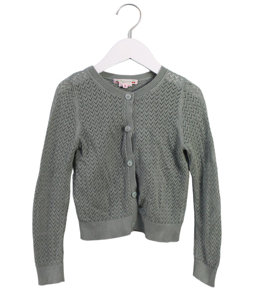 A Green Cardigans from Bonpoint in size 6T for girl. (Front View)