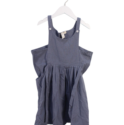 A Blue Overall Dresses from Little Cotton Clothes in size 8Y for girl. (Front View)