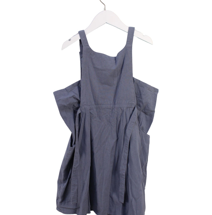 A Blue Overall Dresses from Little Cotton Clothes in size 8Y for girl. (Back View)