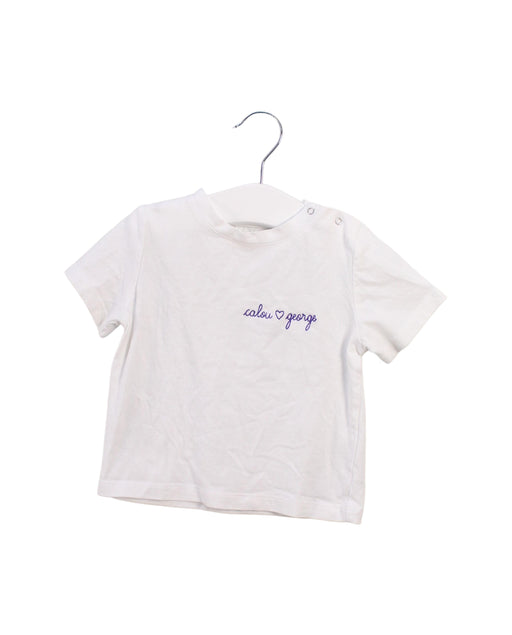 A White Short Sleeve T Shirts from Maison Labiche in size 6-12M for boy. (Front View)