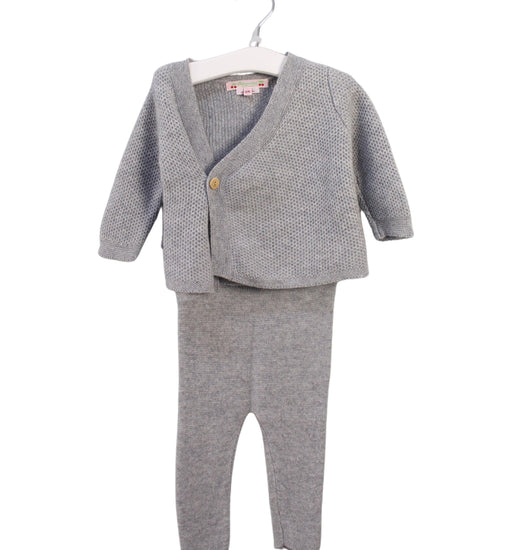 A Grey Pants Sets from Bonpoint in size 3-6M for boy. (Front View)