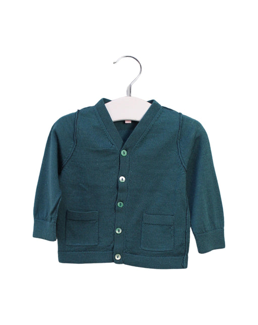 A Teal Cardigans from Bonpoint in size 6-12M for neutral. (Front View)