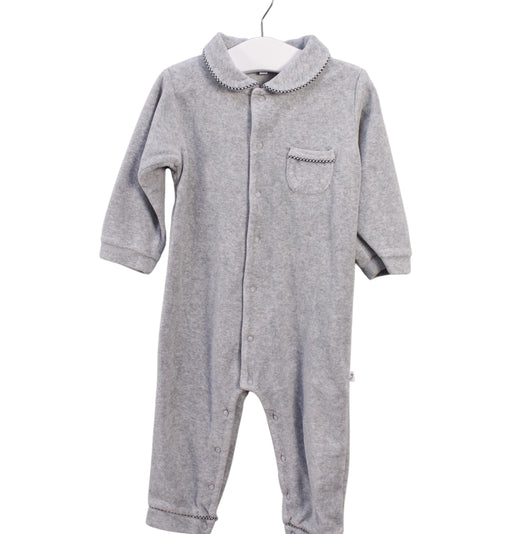 A Grey Long Sleeve Jumpsuits from Jacadi in size 6-12M for neutral. (Front View)