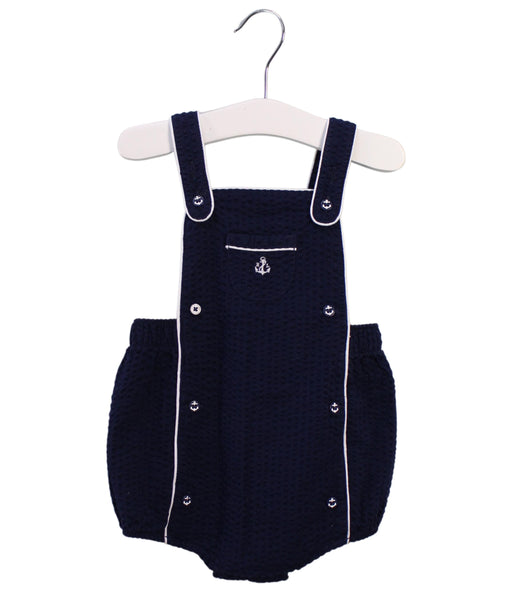 A Navy Overall Shorts from Ralph Lauren in size 3-6M for boy. (Front View)