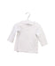 A White Long Sleeve Tops from Mides in size 3-6M for girl. (Front View)