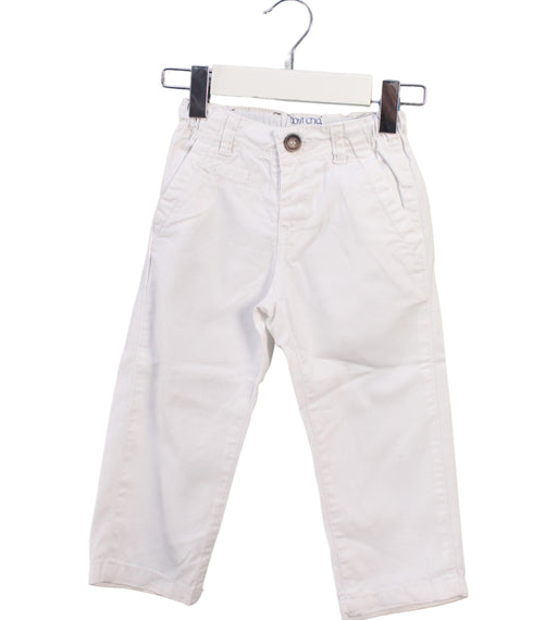 A White Casual Pants from Bout'Chou in size 12-18M for boy. (Front View)
