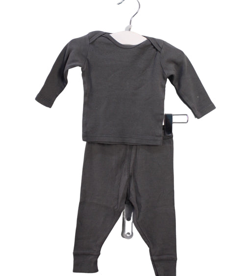 A Grey Pyjama Sets from Bonton in size 0-3M for neutral. (Front View)