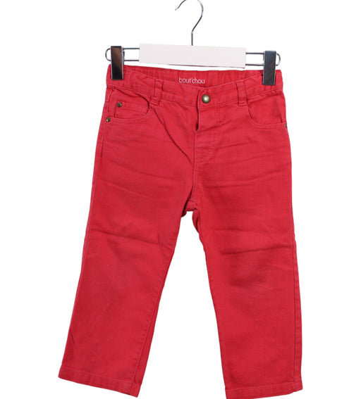 A Red Casual Pants from Bout'Chou in size 12-18M for girl. (Front View)