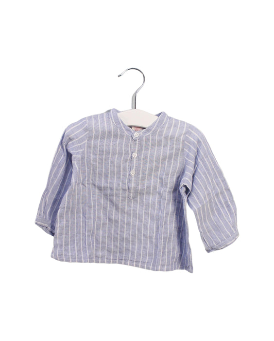 A Blue Long Sleeve Tops from Bonpoint in size 3-6M for boy. (Front View)