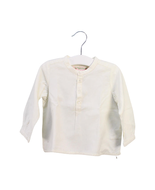 A Ivory Long Sleeve Tops from Bonpoint in size 6-12M for girl. (Front View)