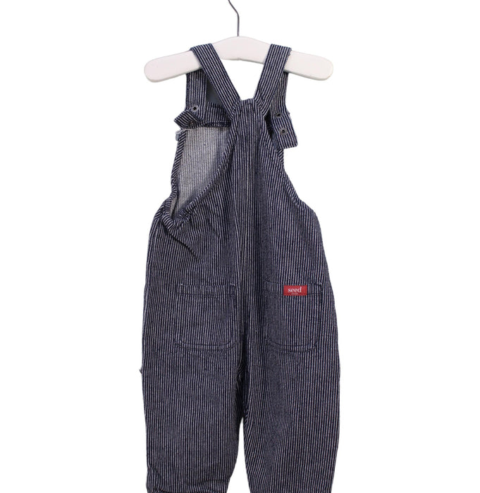 A Blue Long Overalls from Seed in size 12-18M for boy. (Back View)