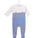 A Blue Onesies from Jacadi in size 3-6M for boy. (Front View)