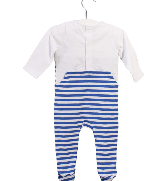 A Blue Onesies from Jacadi in size 3-6M for boy. (Back View)