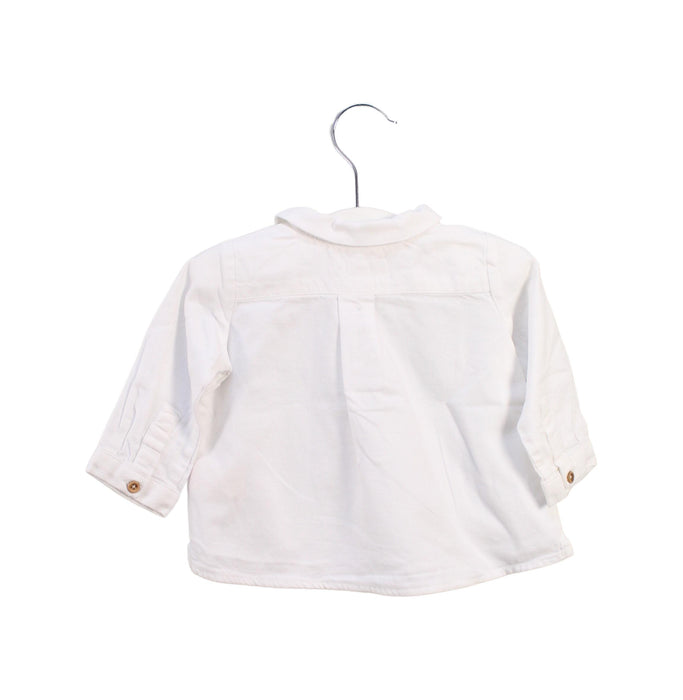 A White Long Sleeve Tops from Nanos in size 3-6M for girl. (Back View)