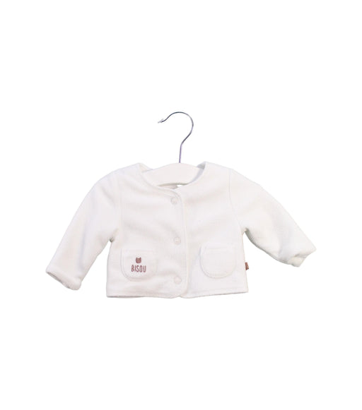 A White Cardigans from Cadet Rousselle in size 0-3M for neutral. (Front View)