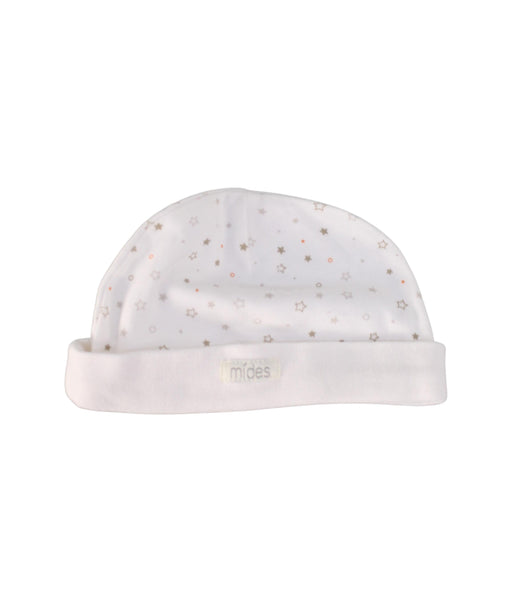 A White Beanies from Mides in size O/S for girl. (Front View)
