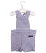 A Blue Overall Shorts from Jacadi in size 3-6M for boy. (Back View)