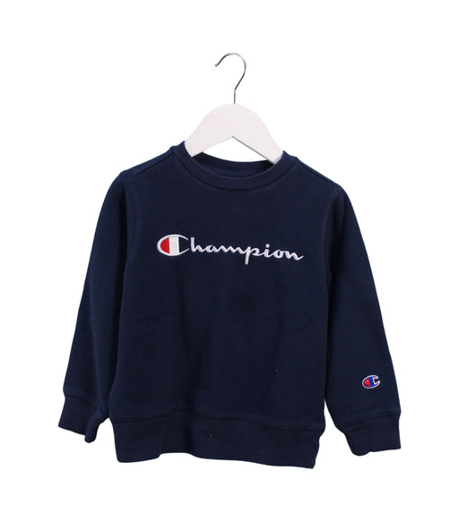 A Navy Crewneck Sweatshirts from Champion in size 5T for boy. (Front View)
