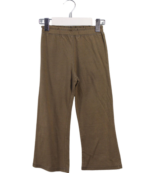 A Brown Casual Pants from Mini Mioche in size 3T for girl. (Front View)