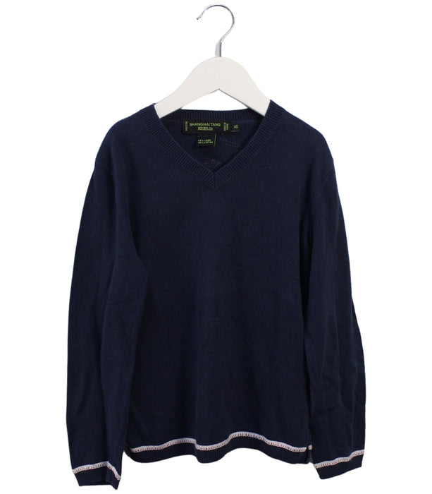 A Navy Knit Sweaters from Shanghai Tang in size 6T for neutral. (Front View)