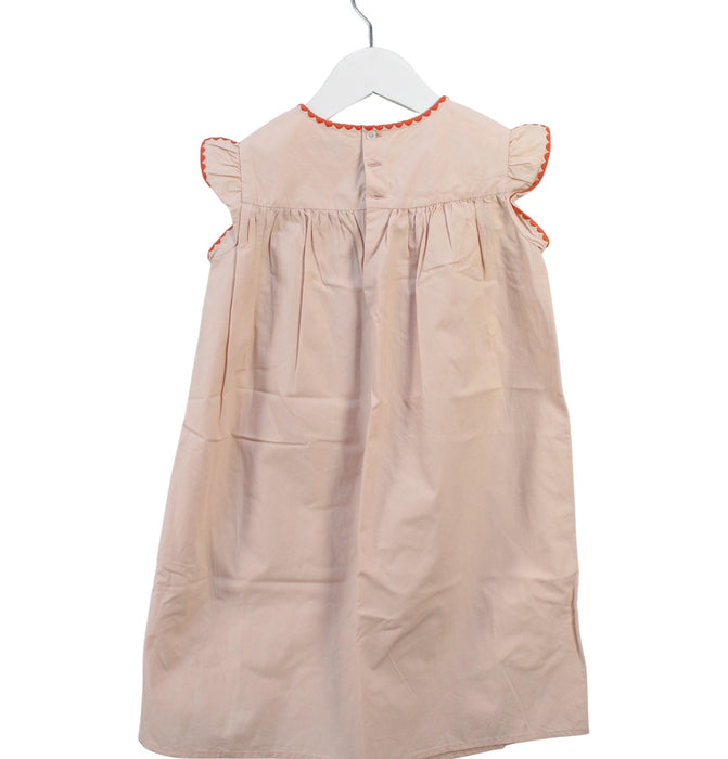 A Beige Sleeveless Dresses from Bonpoint in size 4T for girl. (Back View)