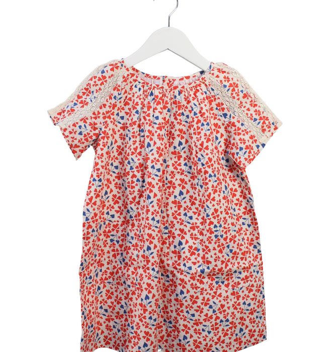 A Orange Short Sleeve Dresses from Bonpoint in size 6T for girl. (Front View)