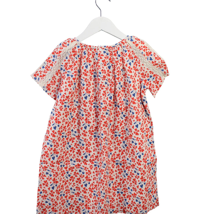 A Orange Short Sleeve Dresses from Bonpoint in size 6T for girl. (Back View)