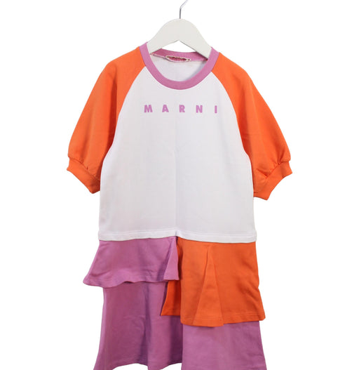 A Multicolour Long Sleeve Dresses from Marni in size 6T for girl. (Front View)
