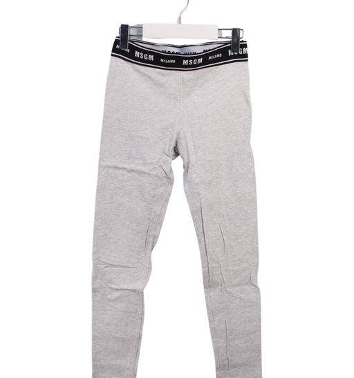 A Grey Leggings from MSGM in size 8Y for boy. (Front View)