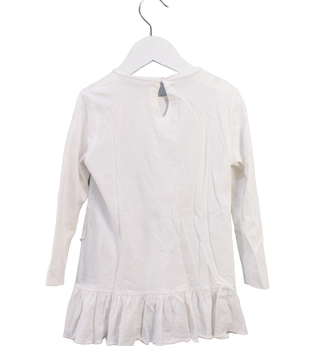 A White Long Sleeve Dresses from Monnalisa in size 3T for girl. (Back View)