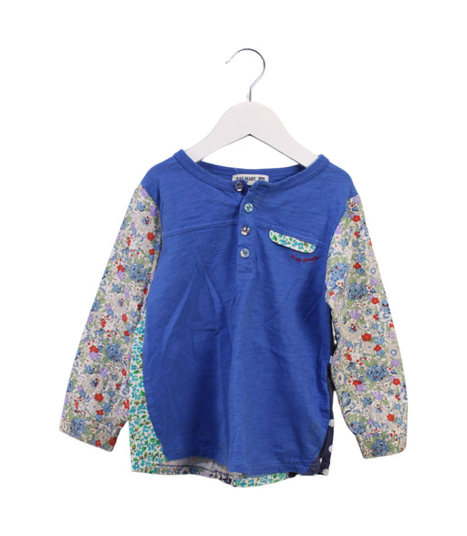 A Blue Long Sleeve Tops from Ragmart in size 2T for girl. (Front View)