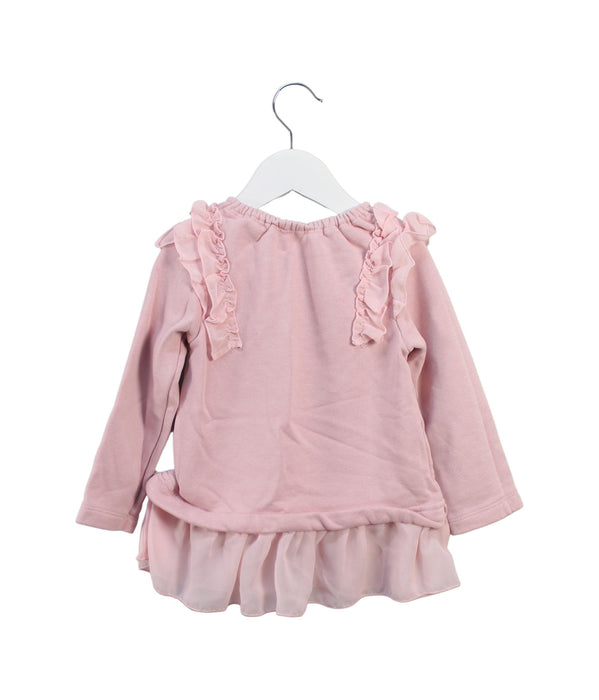A Pink Long Sleeve Tops from Mezzo Piano in size 5T for girl. (Back View)