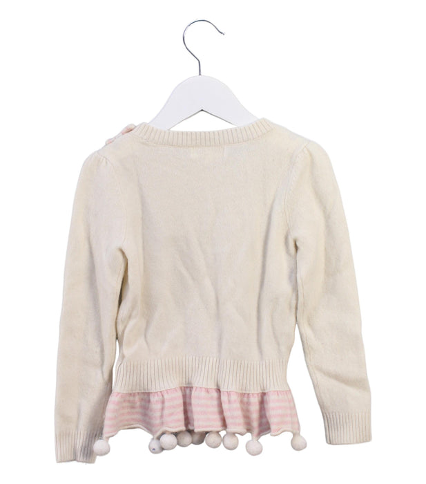 A Beige Knit Sweaters from Nicholas & Bears in size 6T for girl. (Back View)