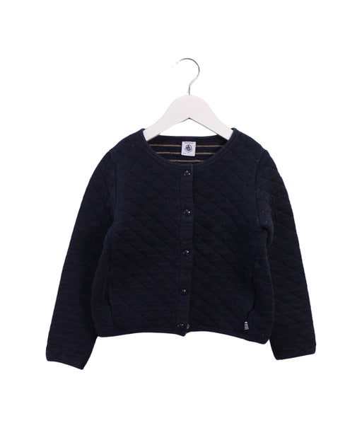 A Blue Puffer/Quilted Jackets from Petit Bateau in size 6T for boy. (Front View)