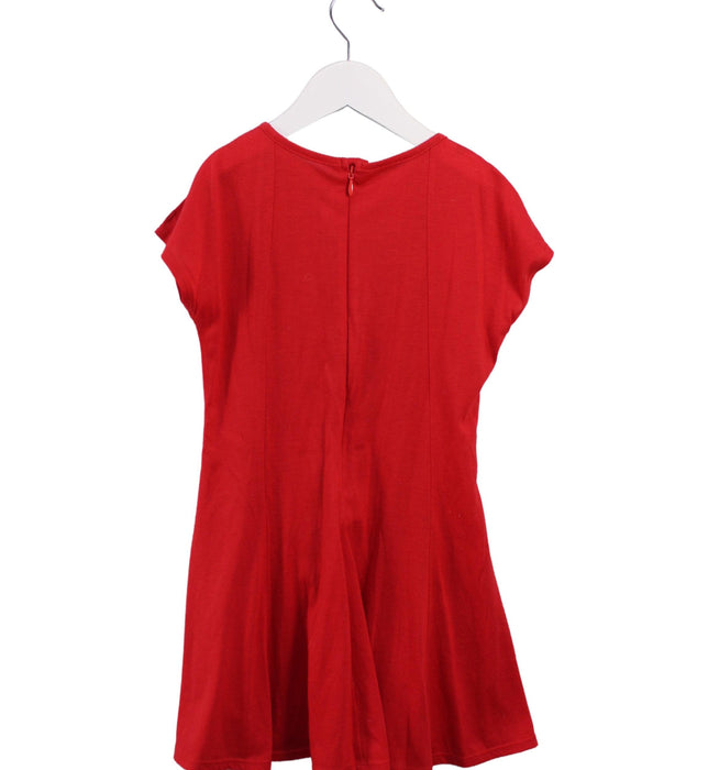 A Red Short Sleeve Dresses from Catimini in size 6T for girl. (Back View)