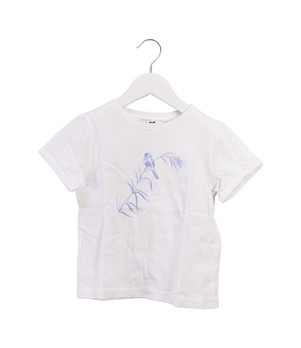 A White Short Sleeve T Shirts from Cyrillus in size 6T for girl. (Front View)