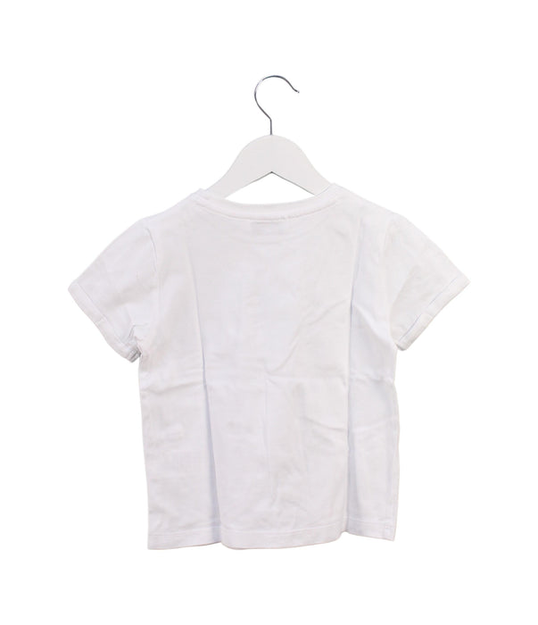 A White Short Sleeve T Shirts from Cyrillus in size 6T for girl. (Back View)