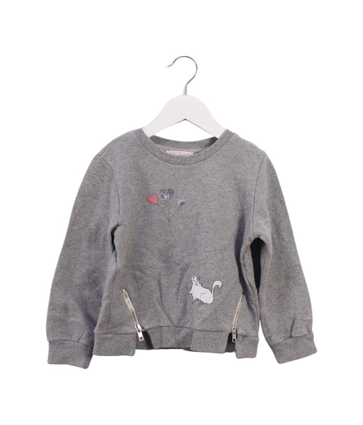 A Grey Crewneck Sweatshirts from Lili Gaufrette in size 5T for girl. (Front View)