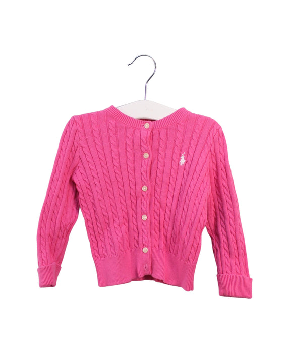 A Pink Cardigans from Ralph Lauren in size 12-18M for girl. (Front View)