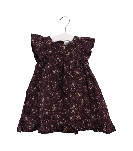 A Brown Short Sleeve Dresses from Jamie Kay in size 6-12M for girl. (Front View)