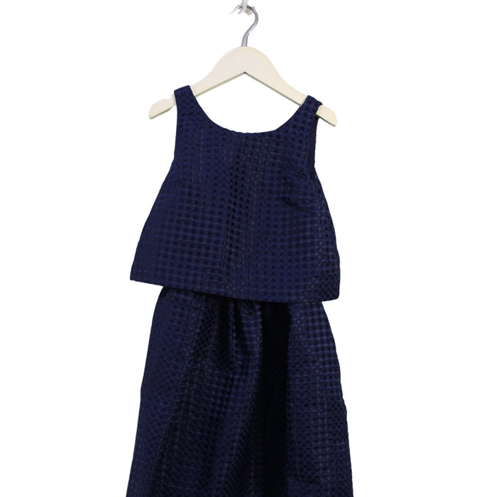 A Navy Sleeveless Dresses from Polo Ralph Lauren in size 7Y for girl. (Front View)