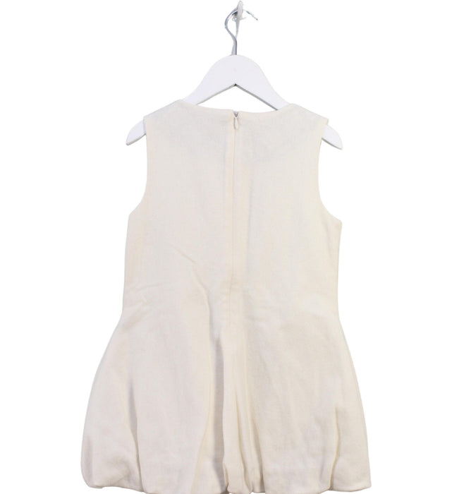 A Ivory Sleeveless Dresses from Chickeeduck in size 4T for girl. (Back View)