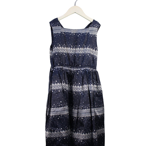 A Navy Sleeveless Dresses from Monsoon in size 10Y for girl. (Front View)
